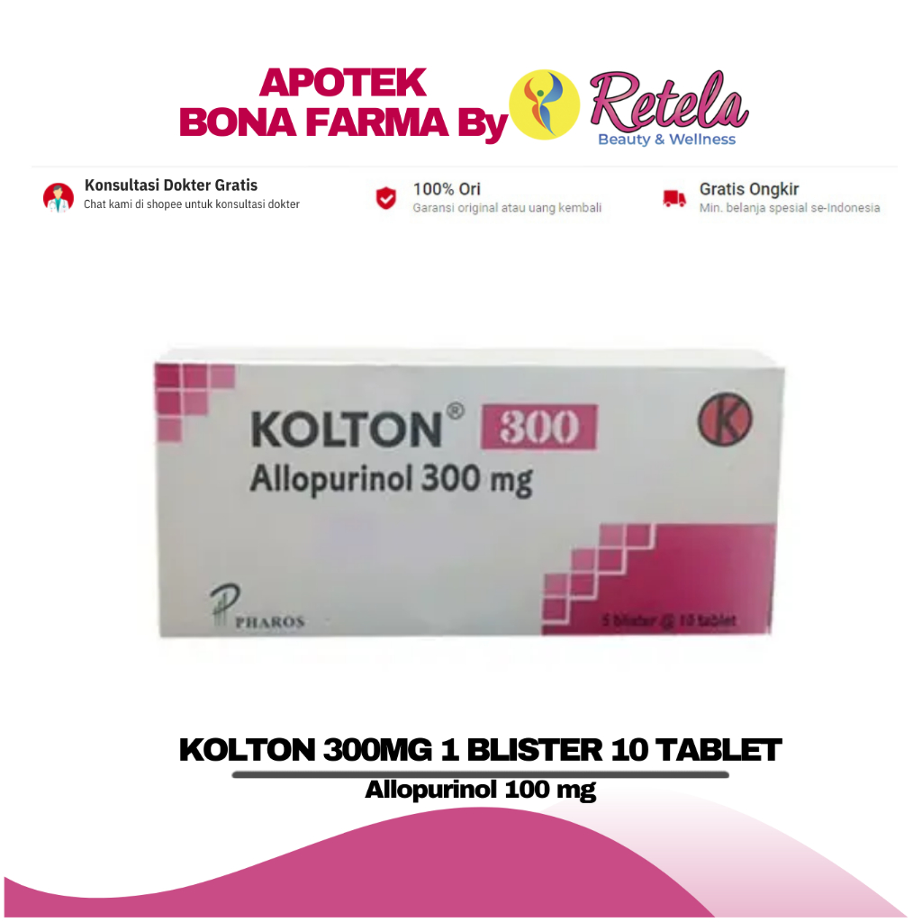 KOLTON 300MG 1 BLISTER 10 TABLET ( Allopurinol 300 mg )