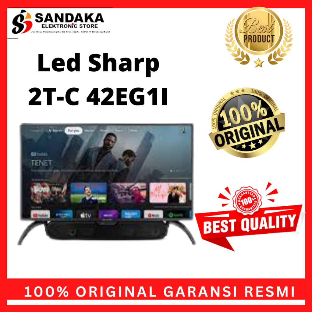 Led Tv Sharp 42 2T-C42EG1I Tv android 42 Inch Full Hd Android tv