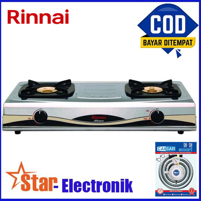 Rinnai RI-522 A Kompor Gas Stainless 2 Tungku RI-522A / RI 522A