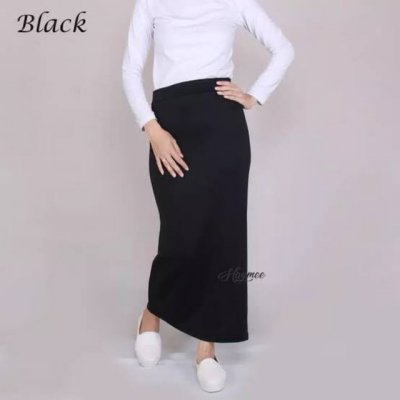 ROK SPAN HITAM / ROK SPAN PANJANG / ROK KERJA / ROK SPAN PUTIH