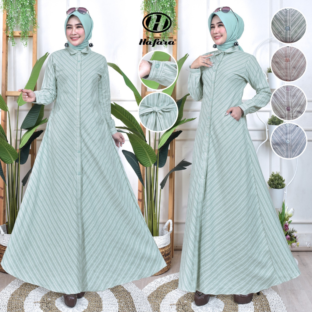 Gamis katun haruka salur- salur