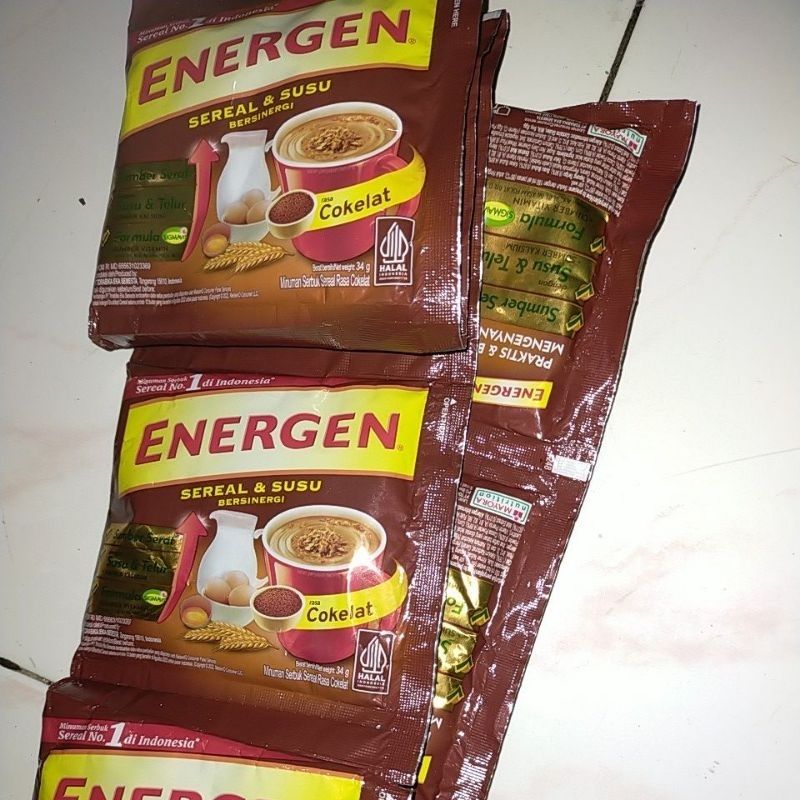 

Energen sereal & susu 34gr ( Rasa coklat & Rasa Kacang hijau)