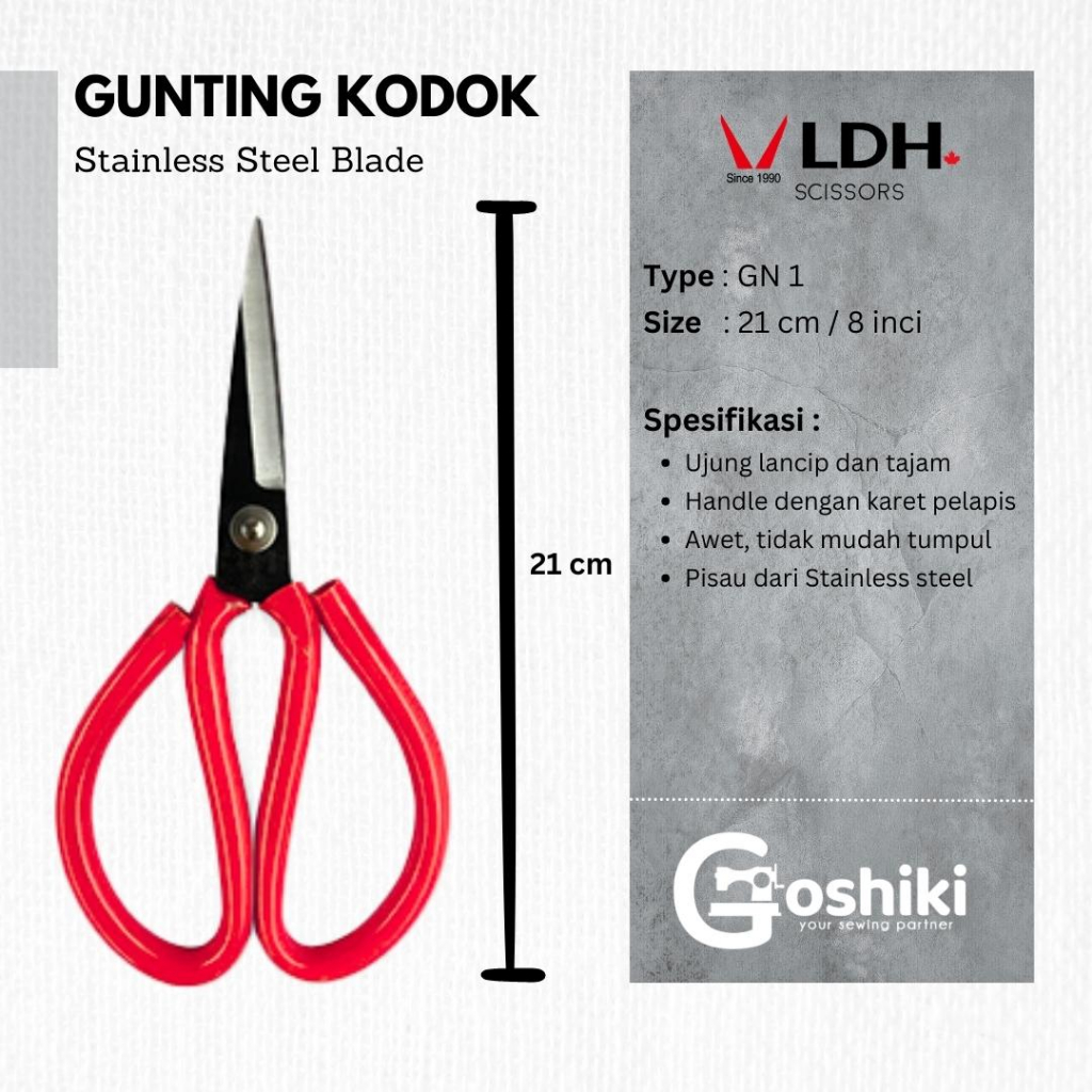 [LDH] Gunting Potong Bahan / Kain / Gunting Kodok / Gunting Jahit