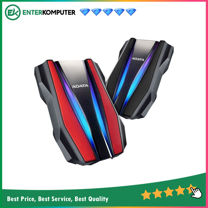 ADATA HD770G 1TB - RGB EXTERNAL HDD - Antishock & Waterproof USB 3.2 - Black / Red