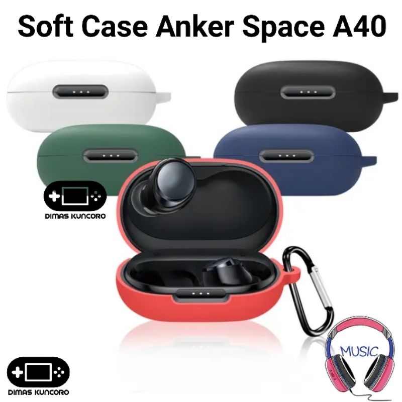 Soft Case Anker Space A40 silicone silikon soundcore cover protector tws