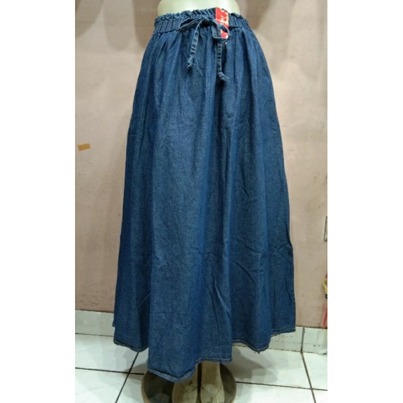 Rok jeans/Rok wanita/Bawahan wanita#Stelan wanita#Rok income#