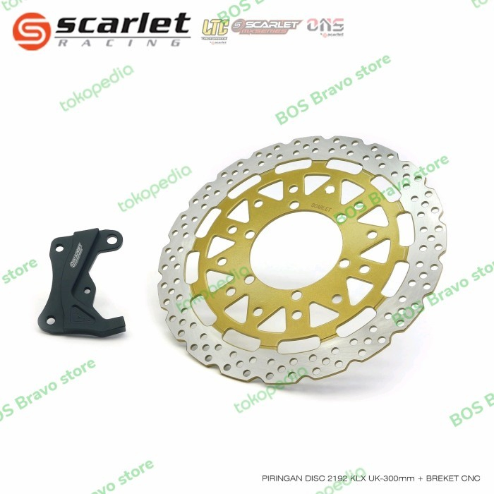 Discbrake Disc / Piringan Cakram Scarlet KLX 150 / Dtracker BF Set Depan 300mm Belakang 190mm / 220m
