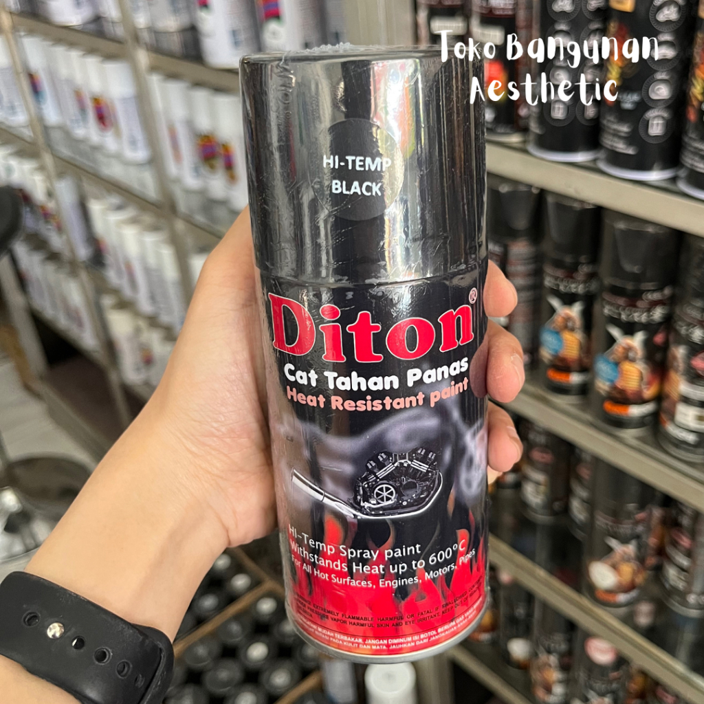 Cat Semprot Diton Hi-Temp Black / Cat Semprot Tahan Panas Diton Hi-Temp Black