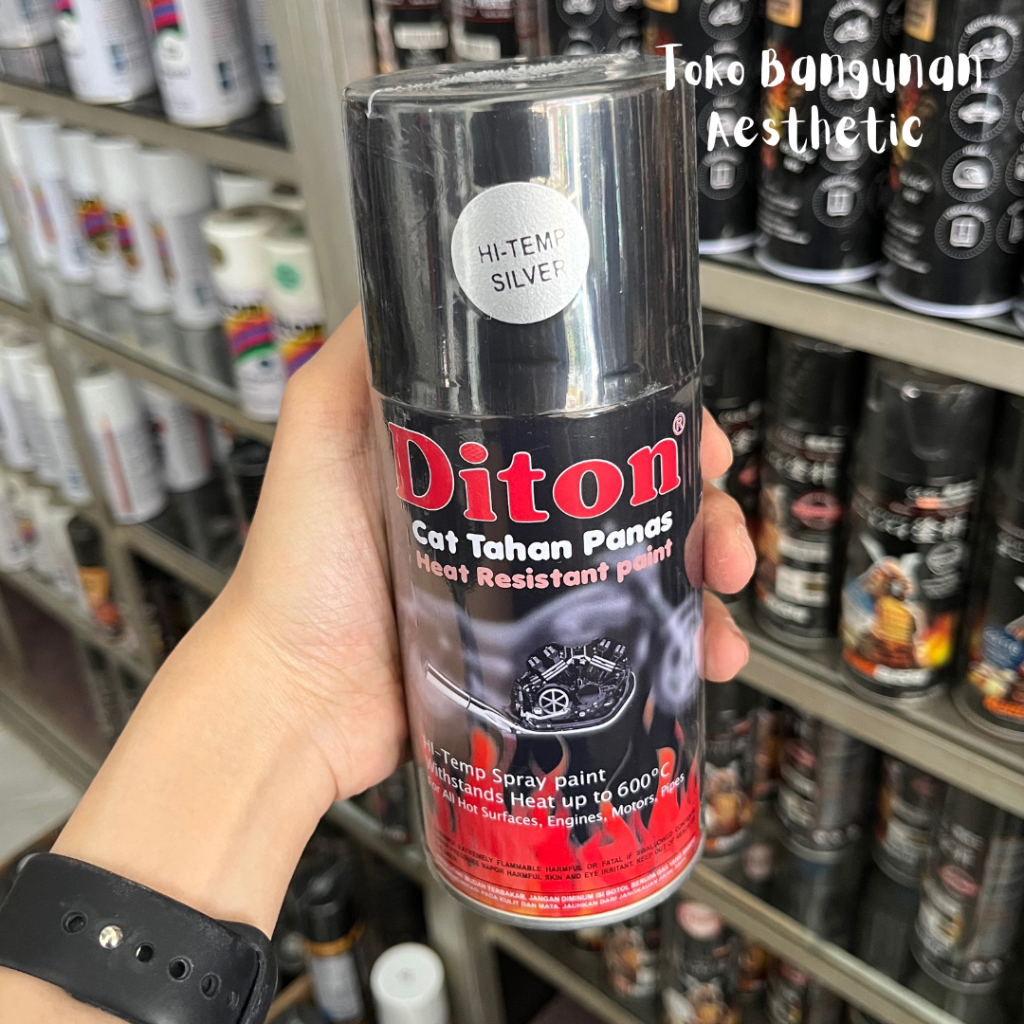 Cat Semprot Diton Hi-Temp Silver / Cat Semprot Tahan Panas Diton Hi-Temp Silver
