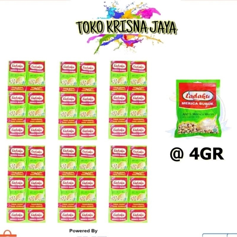 

LADAKU MERICA BUBUK SACHET KEMASAN 12 PCS X 4GR RENCENG