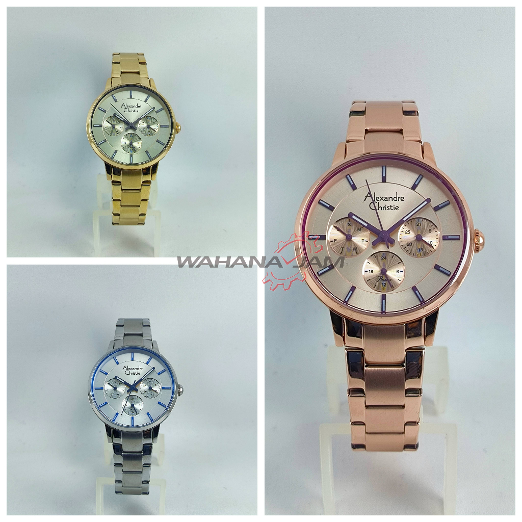 Alexandre Christie AC 2927 BF / Jam Tangan Wanita AC2927 Rantai Stainless Steel Alexander Cewek Mult