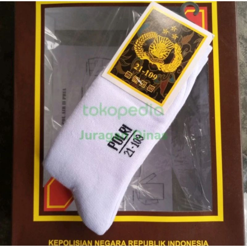 Kaos Kaki Putih Jatah POLRI 100% Asli Original / Kaos kaki olahraga / Kaos kaki upacara / Kaos kaki 