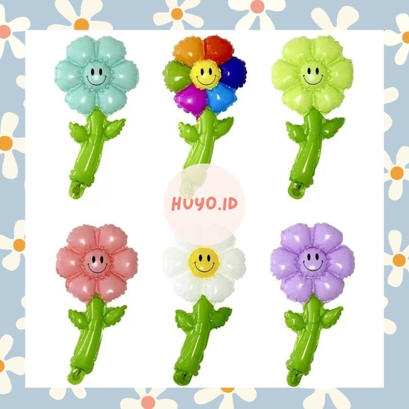 Balon Bunga | Balon Bunga Daisy | Balon Matahari | Balon Tangkai Daisy