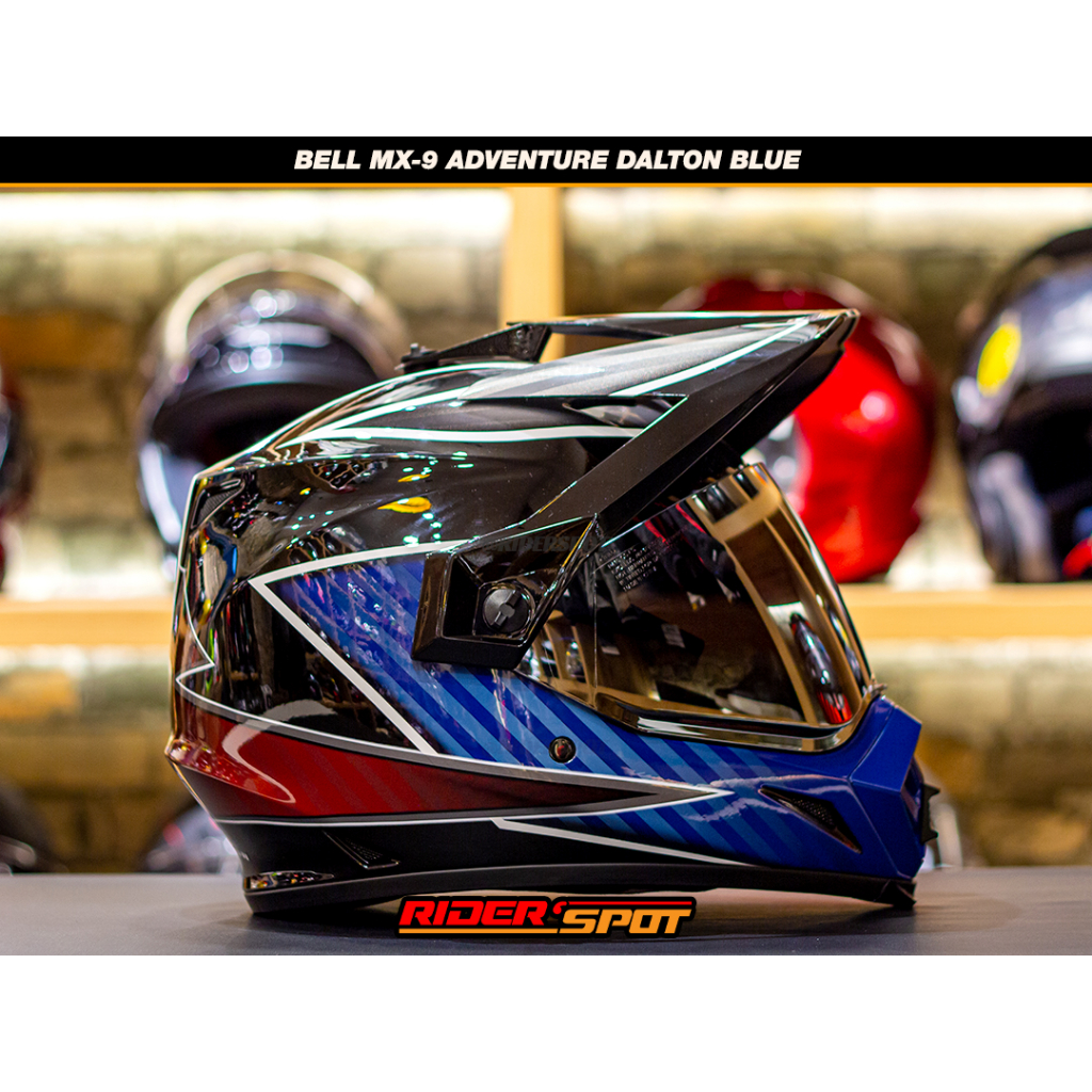 Helm Motor BELL MX-9 Adventure Dalton Blue Helmet Touring Original
