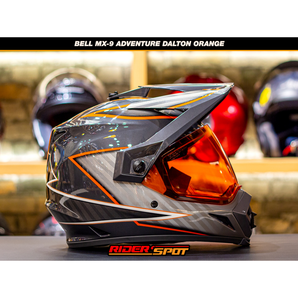 Helm Motor BELL MX-9 Adventure Dalton Orange Helmet Touring Original