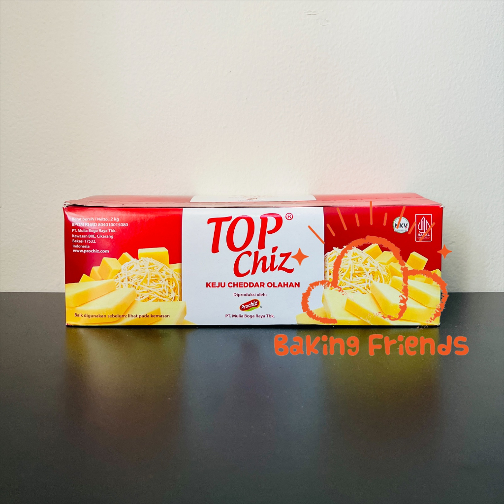 

KEJU TOPCHIZ CHEDDAR 2KG/CHEDDAR CHEESE TOP CHIZ 2 KG