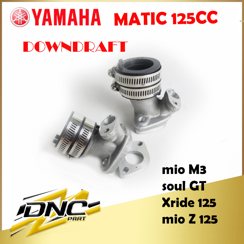 INTAKE MANIFOLD DOWNDRAFT MIO M3 XRIDE 125 SOUL GT  MIO FINO 125 UNTUK TB MIO J MX KING