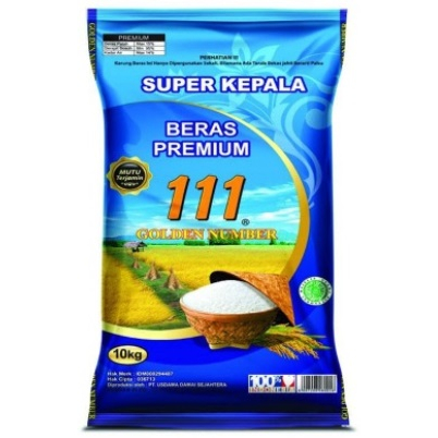 

Beras Premium Super Kepala 111 Golden Number kemasan 5 kg