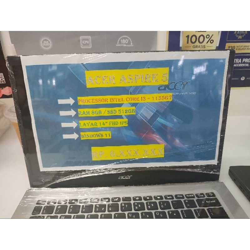 ACER ASPIRE 5 i3  1135G7 8GB SSD 512GB