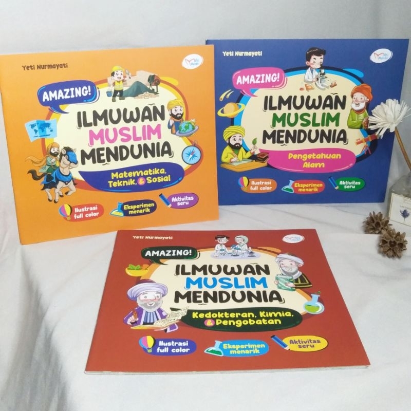 [1 Paket Isi 3 Buku] Amazing  Ilmuwan Muslim Mendunia | Ilmuwan Muslim Mendunia Kedokteran, Kimia, d