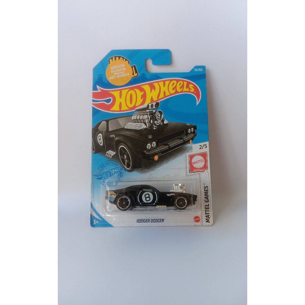 Hot Wheels Rodger Dodger Hitam Magic Ball 8
