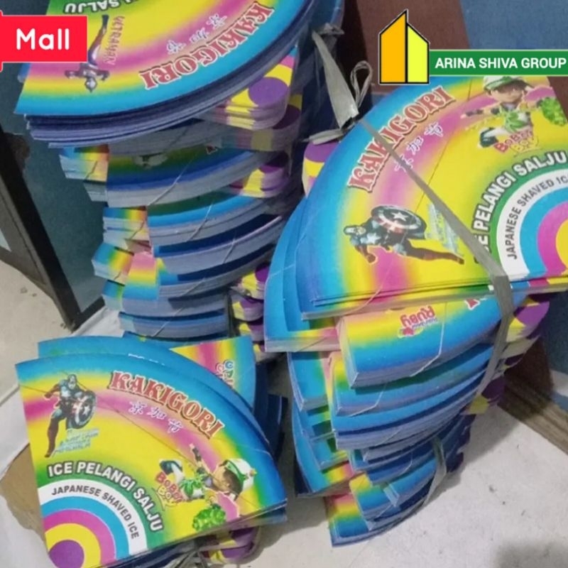 

100 LEMBAR KERTAS ES SALJU VIRAL | BUNGKUS KERTAS ES PELANGI PRODUK TERBARU | KEMASAN ES KAKIGORI MURAH BAHAN IVORY PUTIH HIGH QUALITY | CONTONG ES SERUT | CENTRAL JAYA ABADI | ARINA SHIVA GROUP 110