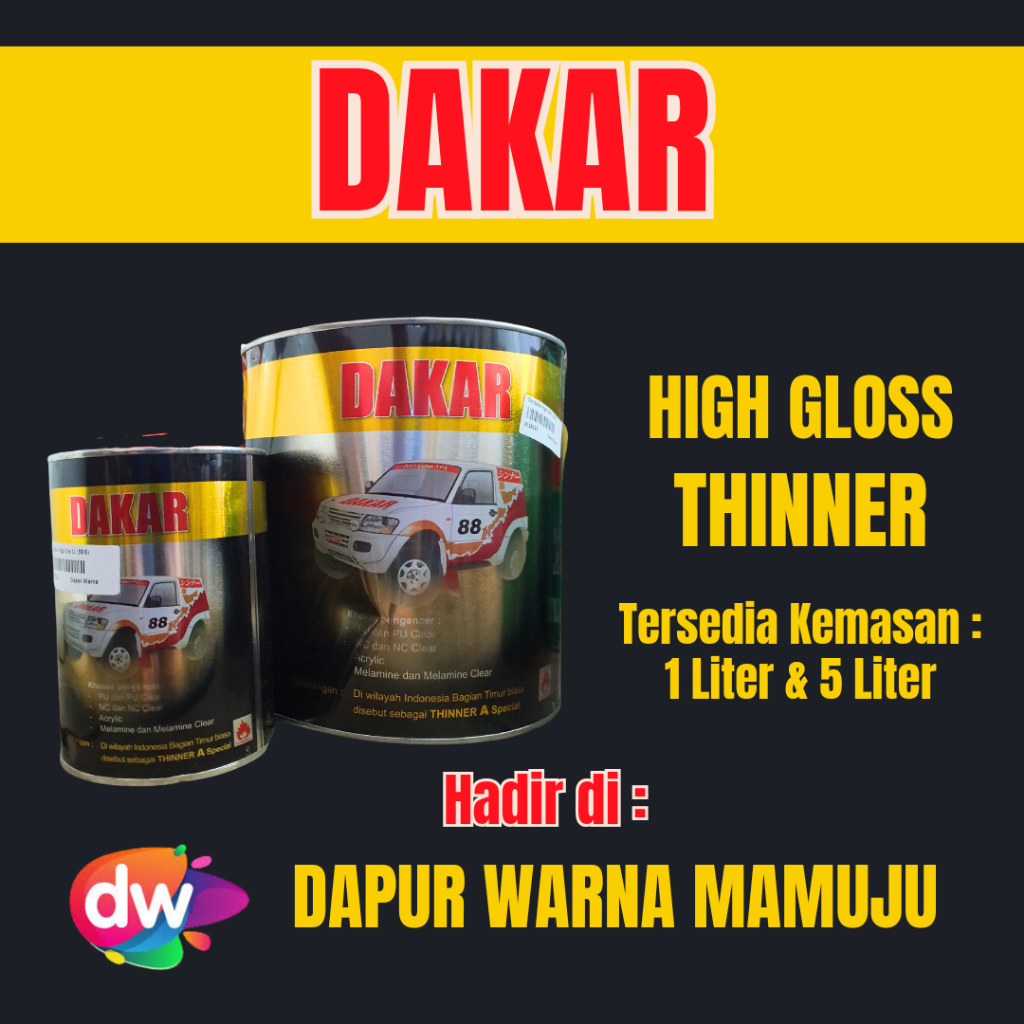 [Sulsel-Sulbar] Dakar High Gloss Thinner (Thinner Dakar Hitam)