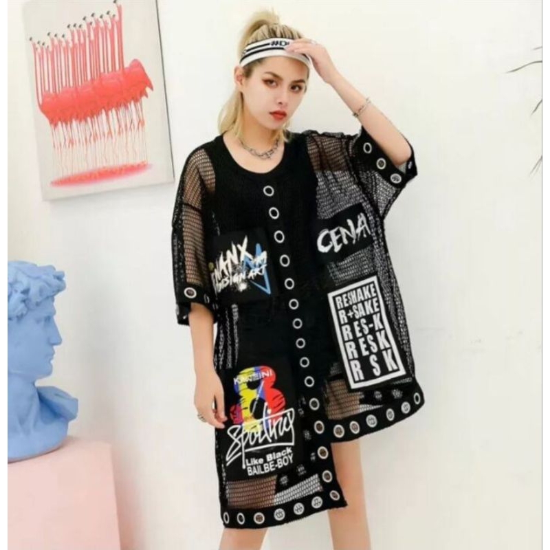 blus harajuku keren/atasan wanita harajuku korean style/atasan wanita kece