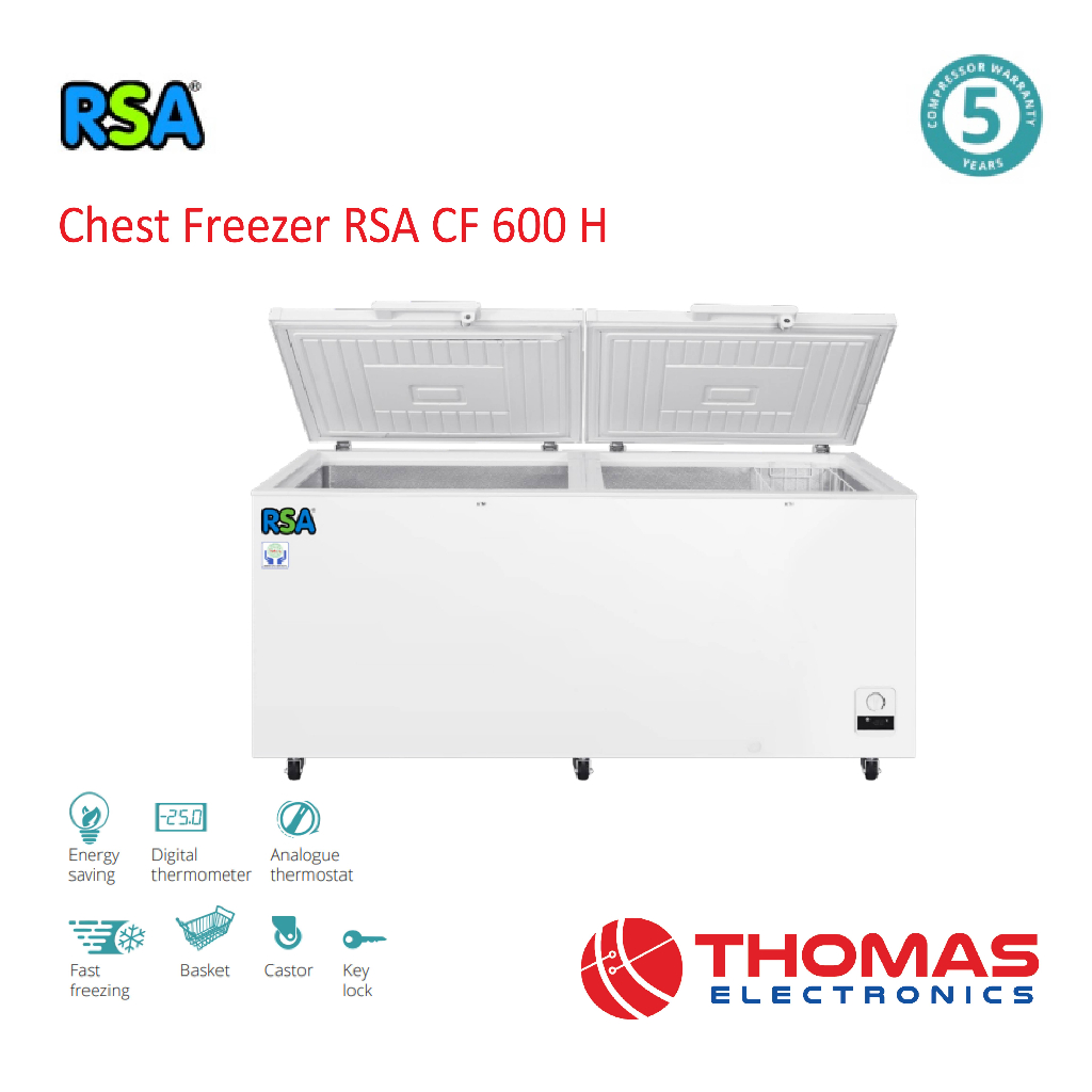 Chest Freezer Box RSA CF600 CF 600 600 liter Garansi Resmi