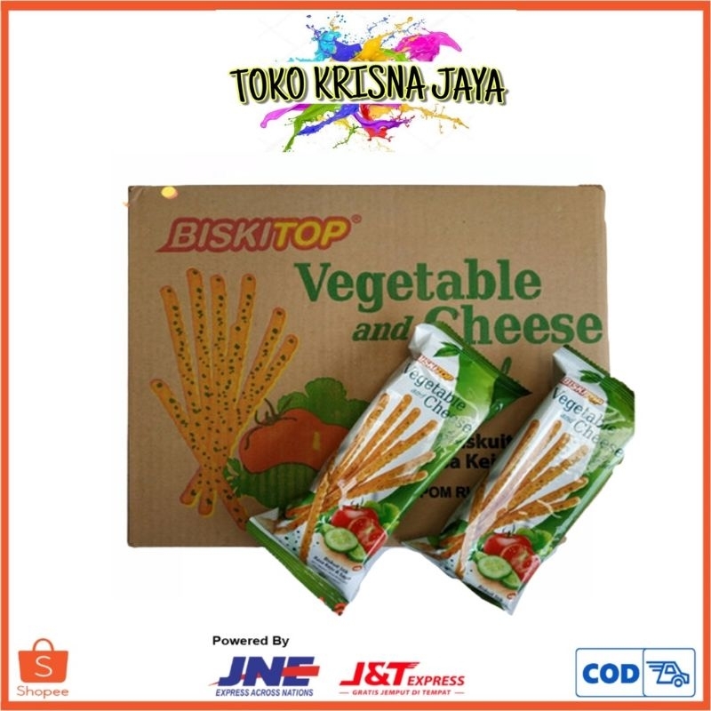 

1 DUS BISKITOP VEGETABLE AND CHEESE STICK NETTO 40 PCS X 60GR