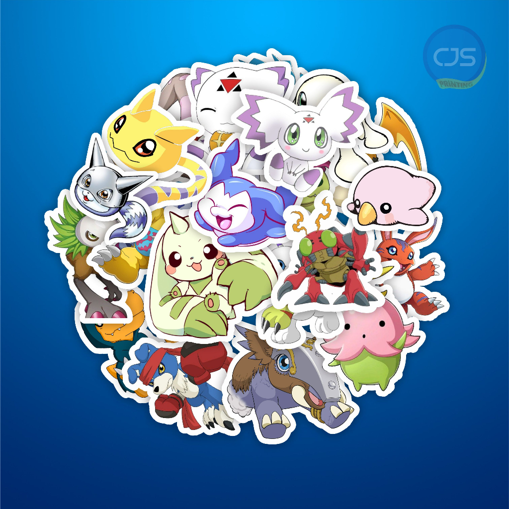 

Sticker Pack Vinyl Digimon 22 Pcs - Sticker HP, Laptop, Gitar, Tumbler