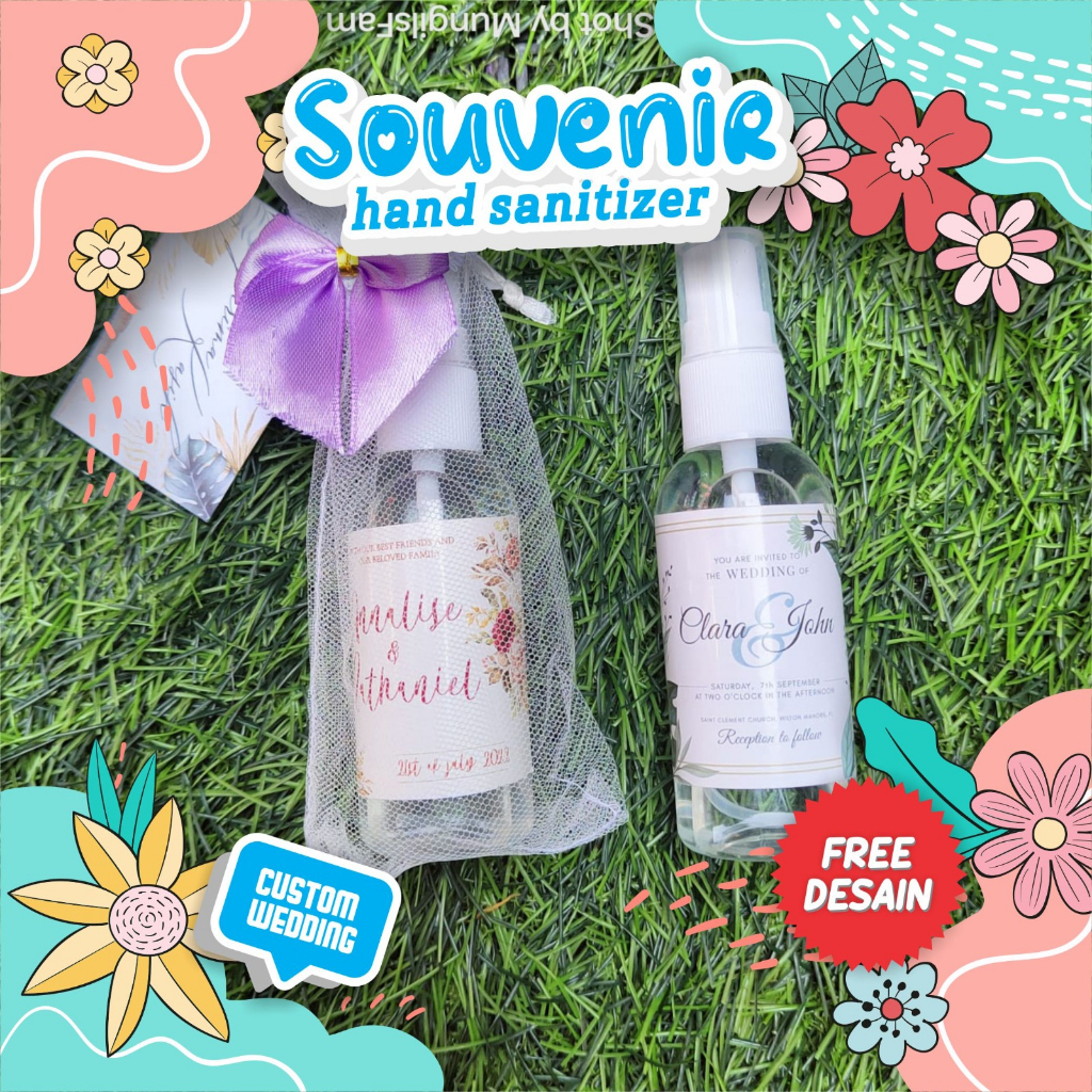 Souvenir Wedding Hand Sanitizer Custom, Souvenir Nikah Bermanfaat