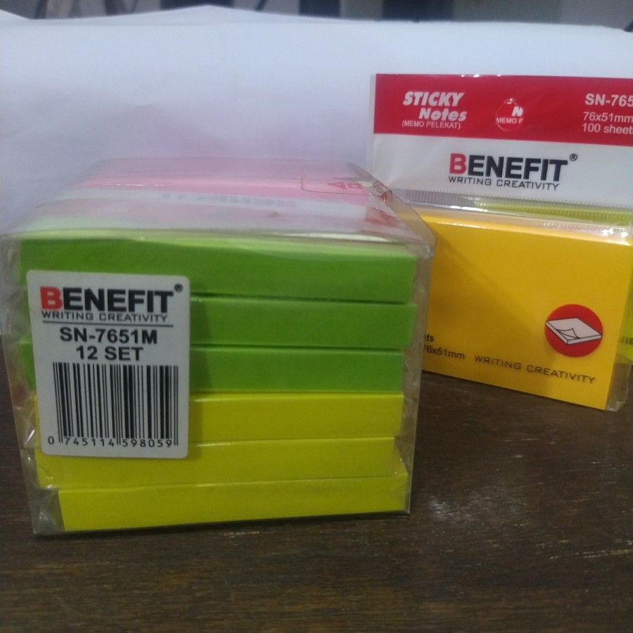 

STICKY NOTES TUMPUK 1 WARNA / KERTAS / BENEFIT STICKY NOTE SN - 7651M