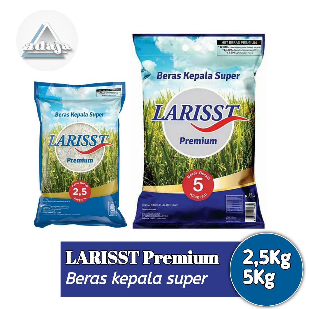 

Beras larisst kepala super 2,5 kg & 5Kg