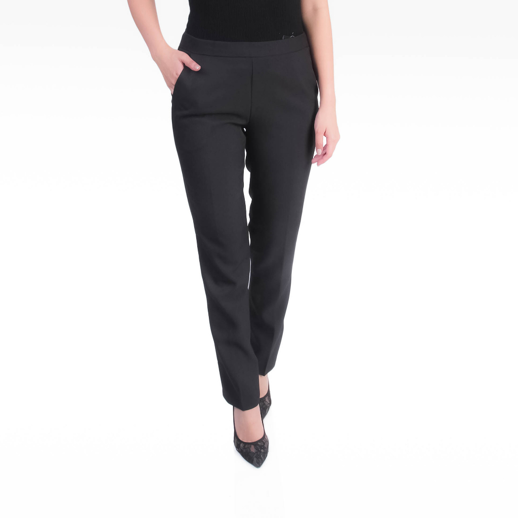 ANN DESIGN CELANA FORMAL WANITA KARET SLIM OL WH