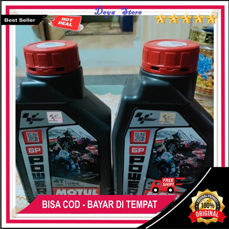 Oli Mesin Motul GP Power 10W-40 Ori Oli Motul Buat Satria FU Vixion R15 Jupiter MX JASO MA2 Original
