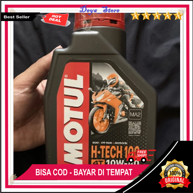 Oli Mesin Motul H-TECH 100 10W-40 Fully Synthetic Ori Oli Motul JASO MA2 Satria Vixion R15 dll Origi