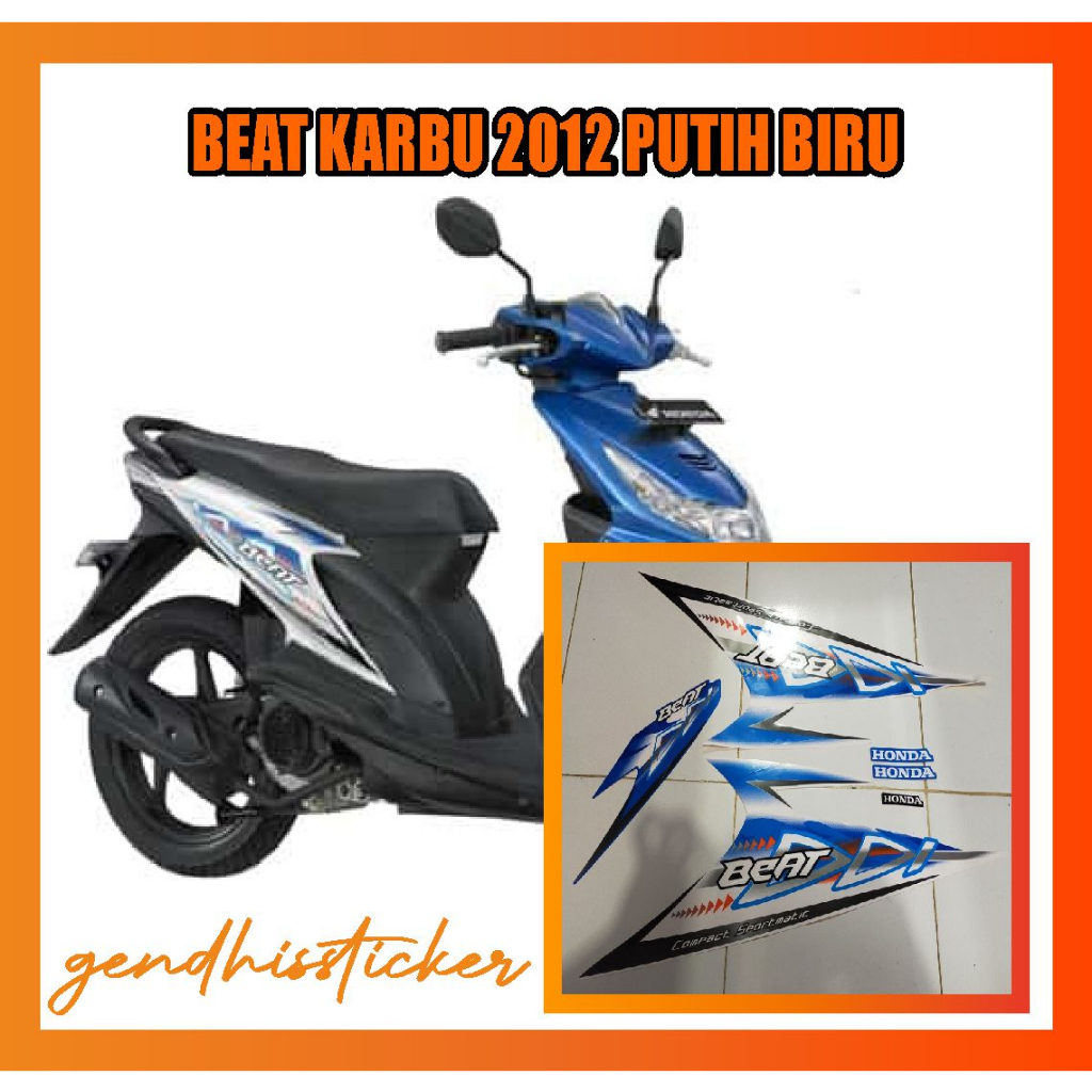 striping motor beat karbu 2012 putih biru