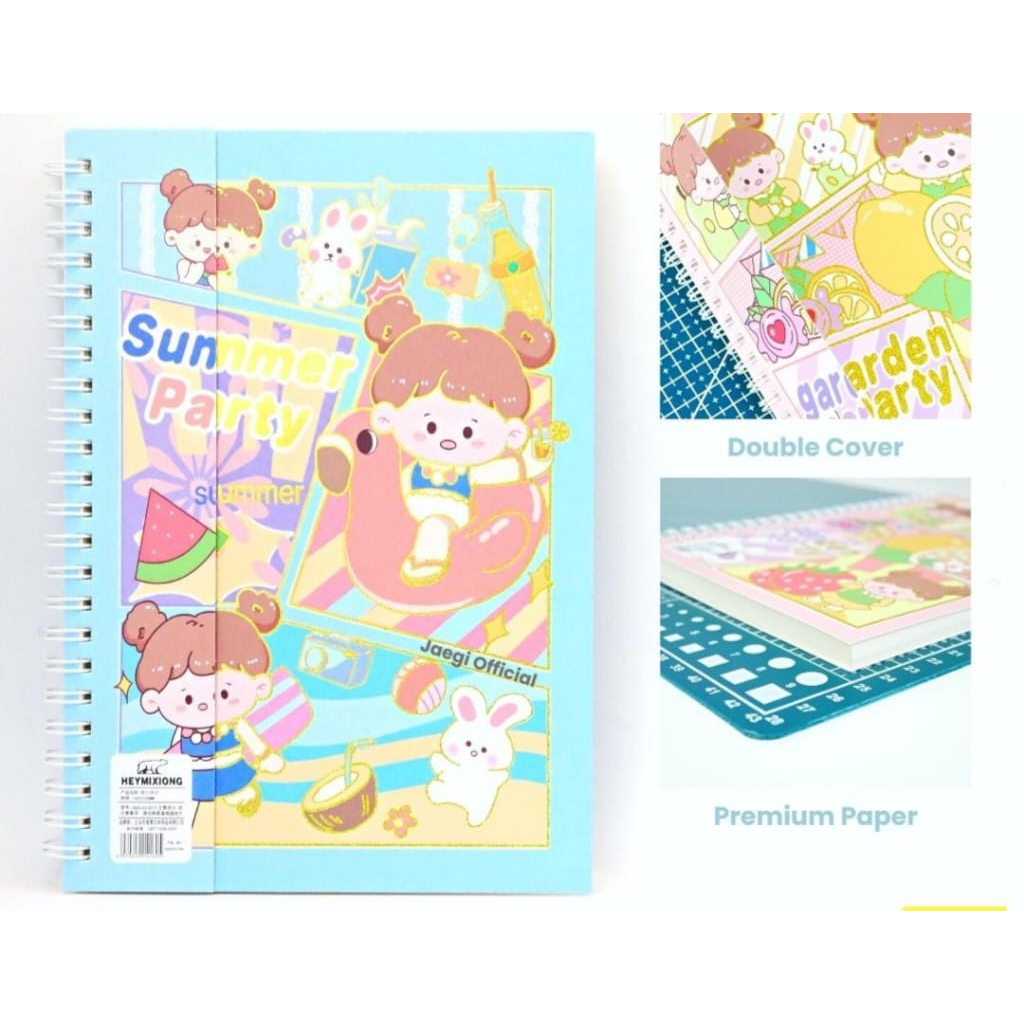 

Note Book Ring A5 Aesthetic Summer Party Edition Premium 20 x 20 CM