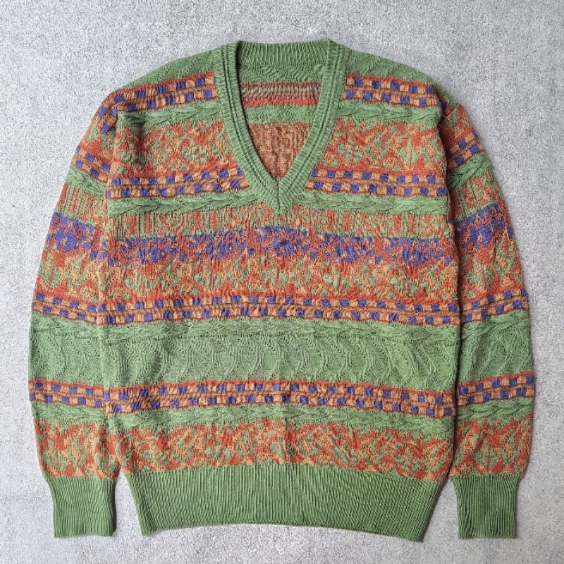 Cosby Sweater Knit crewneck rajut Size M - L no coogi