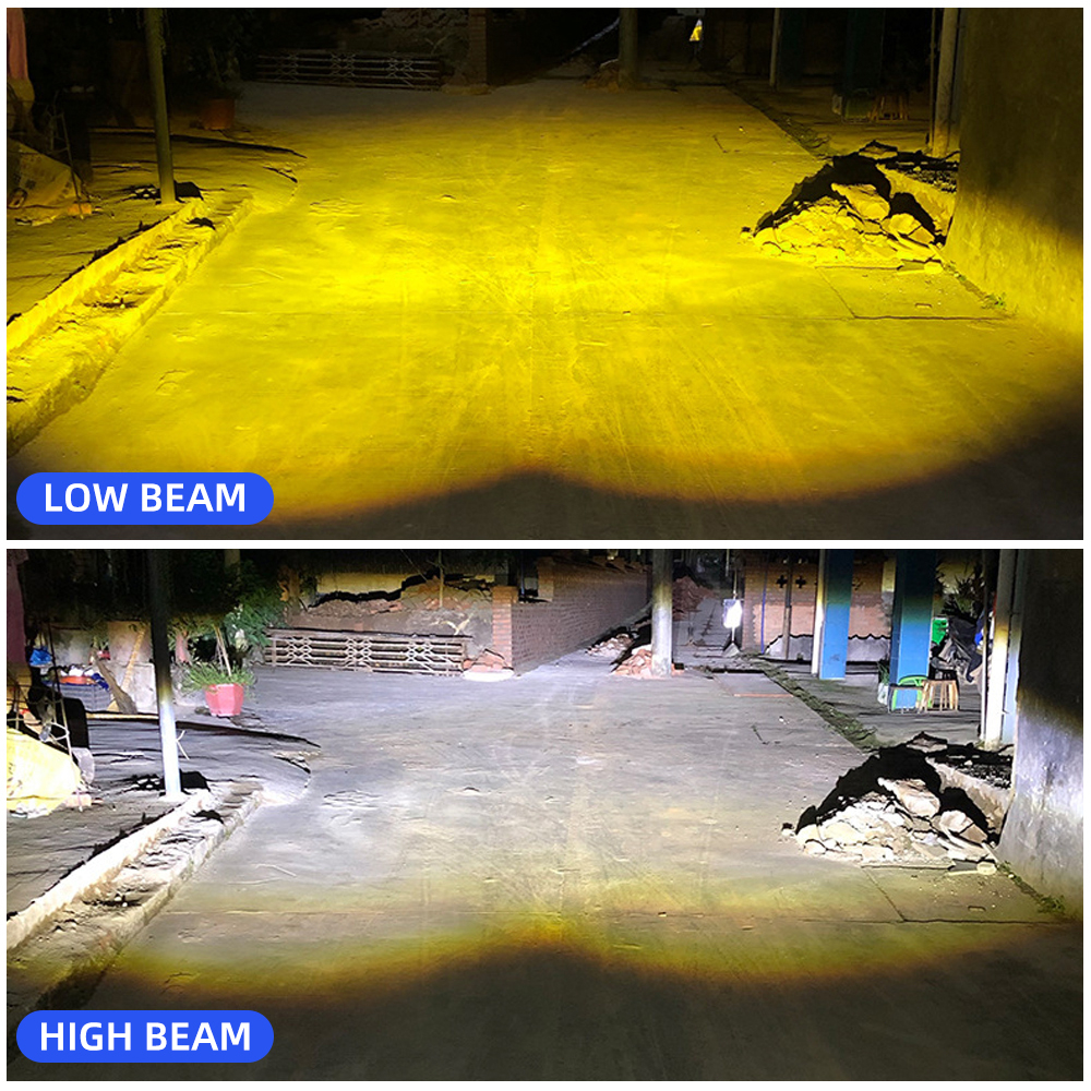 1 Lampu Kabut Sepeda Motor LED Lampu Kabut Mengemudi Warna Ganda 3LED Kuning/Lampu Pod Putih Lampu