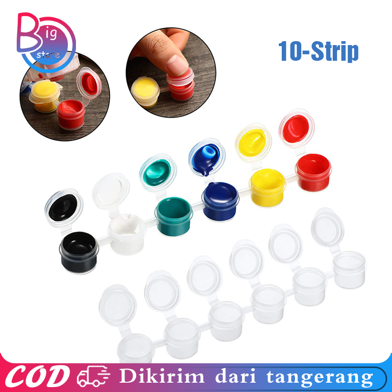 

60pcs 3ml tempat cat lukis pot cat plastik Empty paint cup tabung tempat cat Mini Paint Containers