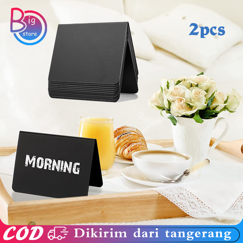 

2pcs Papan Tulis Mini Acrylic Mini Chalkboard Papan Tulis Kapur Kecil Papan Kapur Menu Cafe
