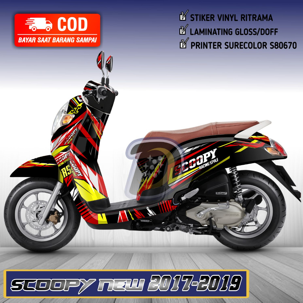 Decal Scoopy New 2017 2019 Striping Honda Scoopy New Stiker Scoopy New Road Racing