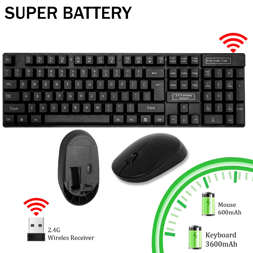 Keyboard Mechanical Gaming Wireless Free Mouse Wireless Bluetooth 2.4GHz