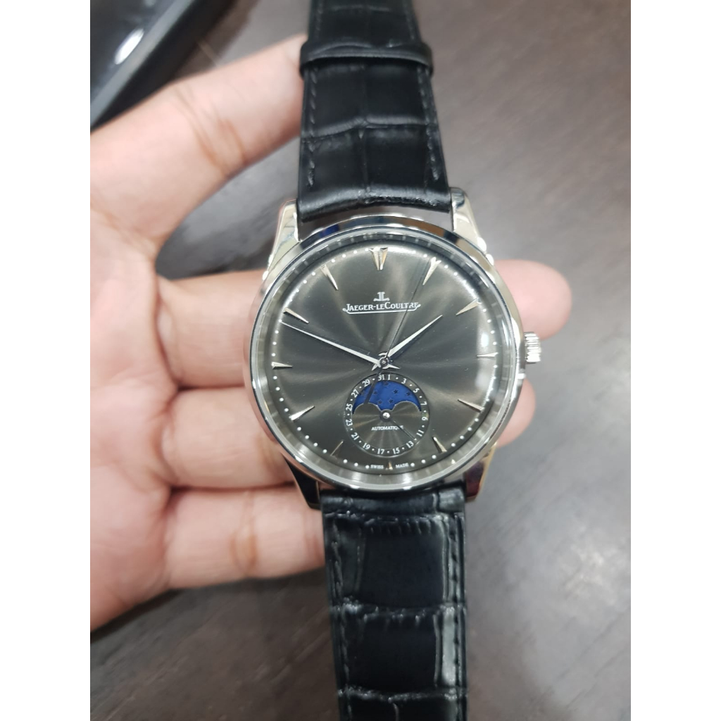 Jam Tangan Jaeger Strap Leather Mesin Swiss Original