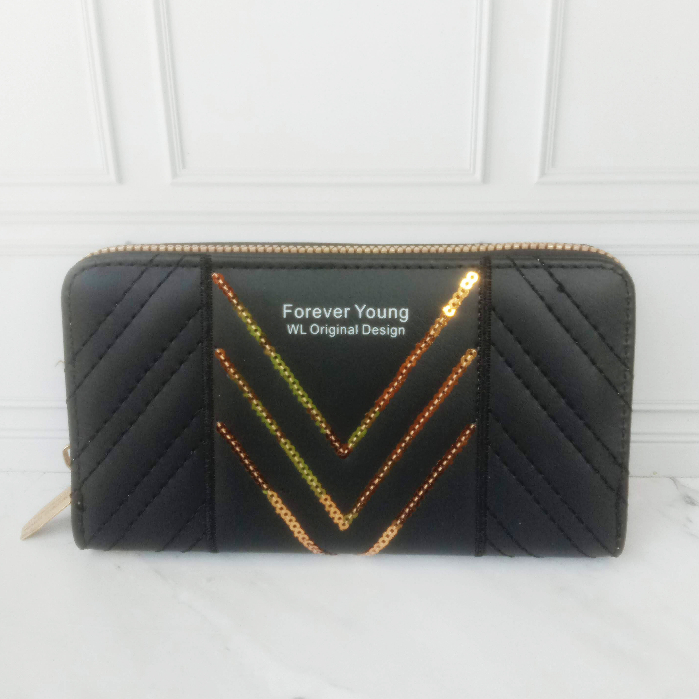 LAKUSO Dompet Resleting Satu Tanggung Forever Young Bahan Kulit Sintetis Wanita #FF665