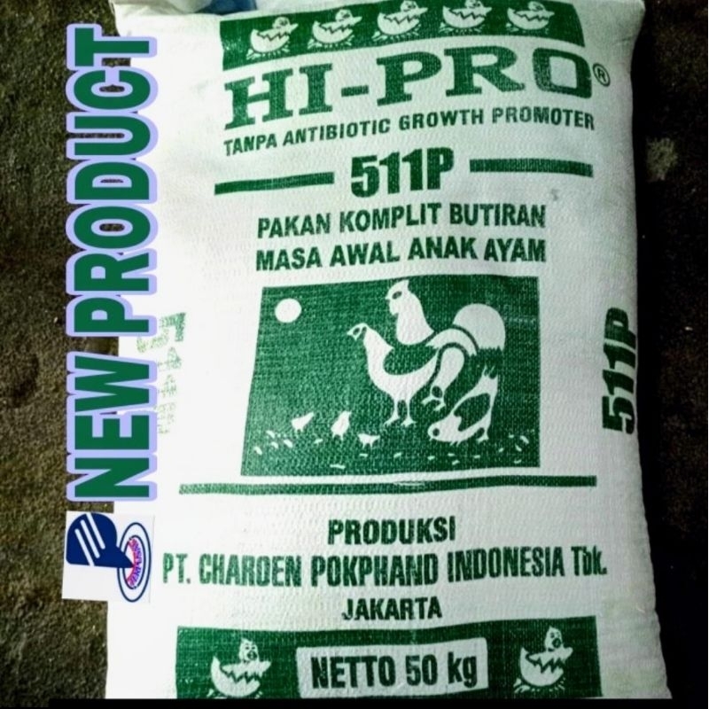 Perkarung 50 Kg (jahitan pabrik) HI-PRO 511P Pur / Vour Tanpa Antibiotic Growth Promoter Pakan Ayam Makanan Ayam