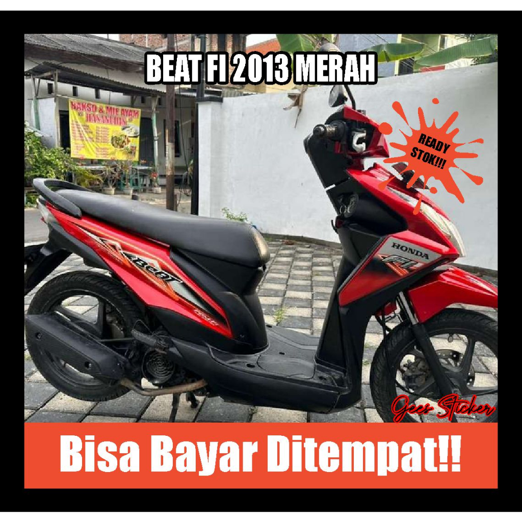 striping beat fi 2013 merah