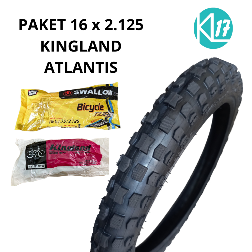 BAN LUAR 16 X 2.125 KINGLAND ATLANTIS BAN LUAR SEPEDA 16 BAN LUAR SEPEDA ANAK UKURAN 16
